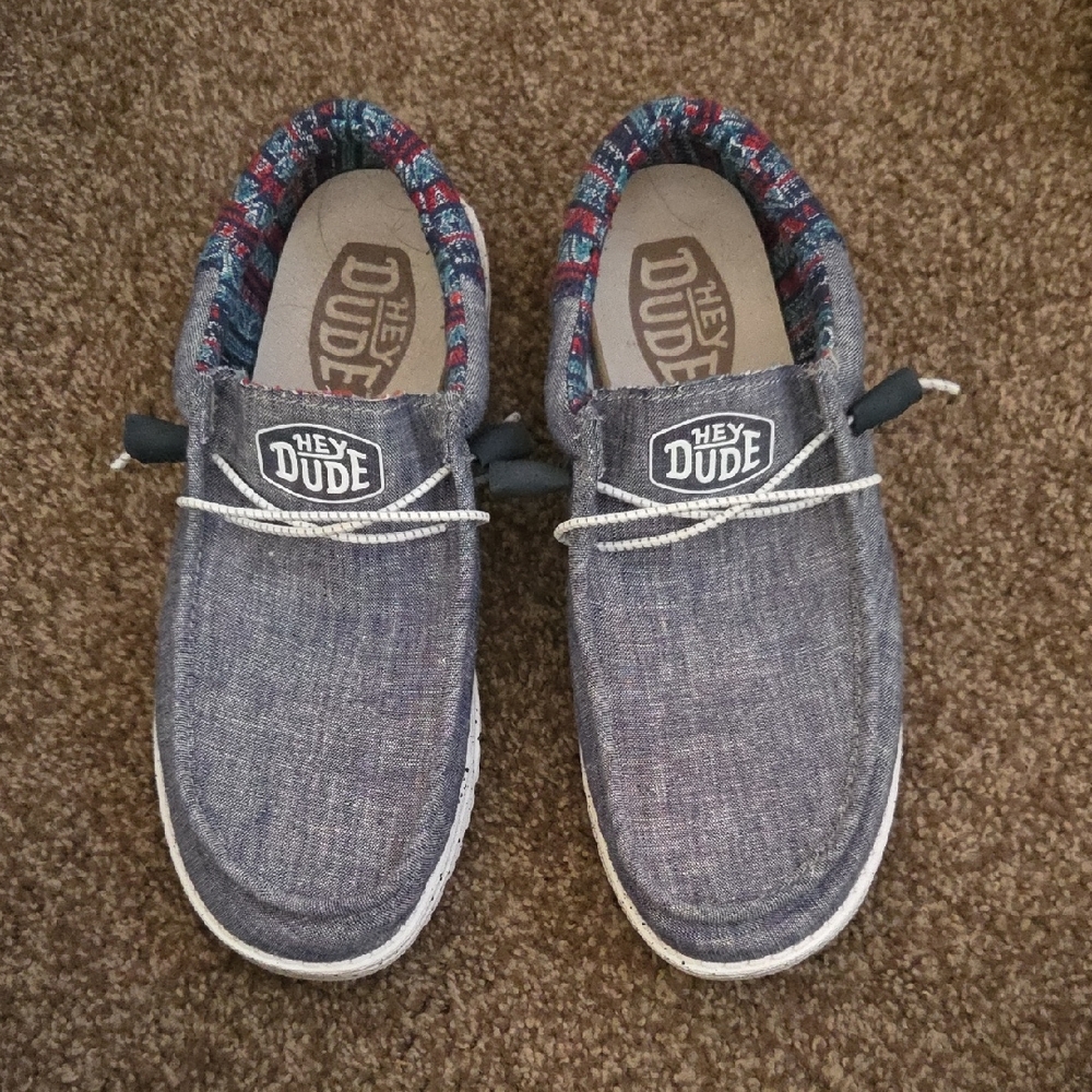 Hey Dude Mens Denim Blue EUC